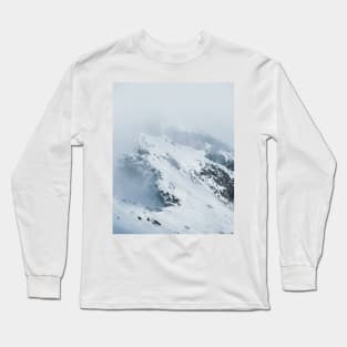 Italian Mountain Peak in the Fog - Landscape Photography Long Sleeve T-Shirt